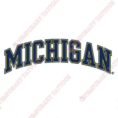 Michigan Wolverines Customize Temporary Tattoos Stickers NO.5078